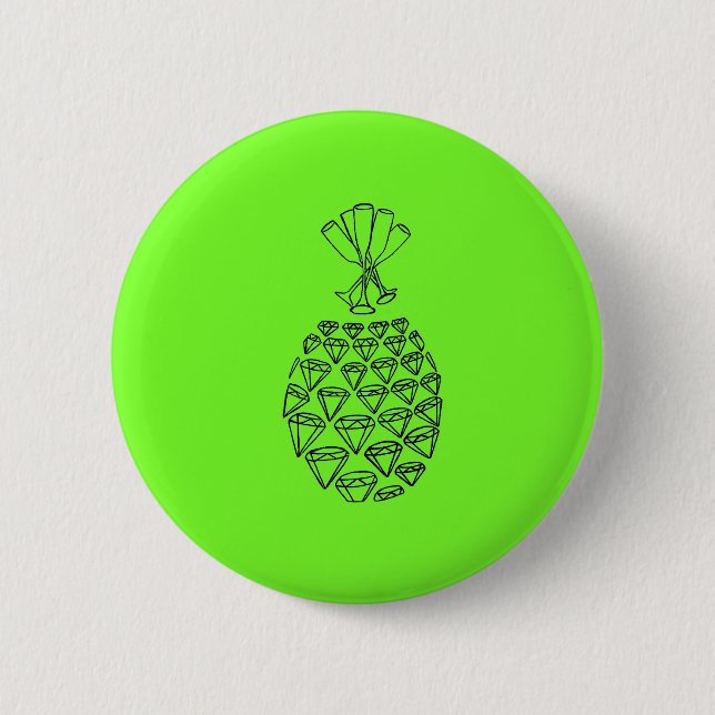 Sparkle Pineapple Button (Front)