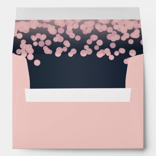 Sparkle Pink and Navy Blue Envelope