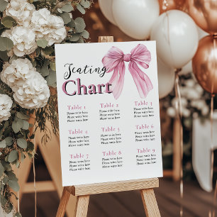 Sparkle Pink Coquette Bow 1st Milestone poster