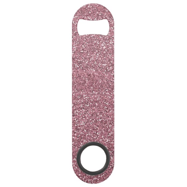 Sparkle Pink Glitter | Rose Gold Glam Bar Key (Front)