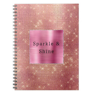 Sparkle Pink Gold Glam Notebook