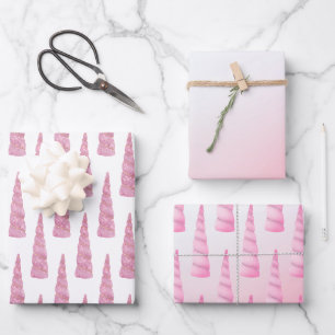 Sparkle Pink White Glam Unicorn Birthday Wrapping Paper Sheets