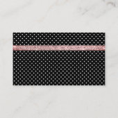 Sparkle Polka Dot Maid House Cleaning Services Business Card (Back)