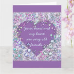 Sparkle precious gems heart quote card
