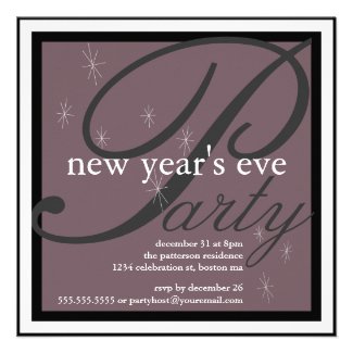 Sparkle Pretty New Years Eve Party Invitation