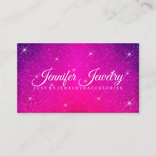 Sparkle Purple Business Card