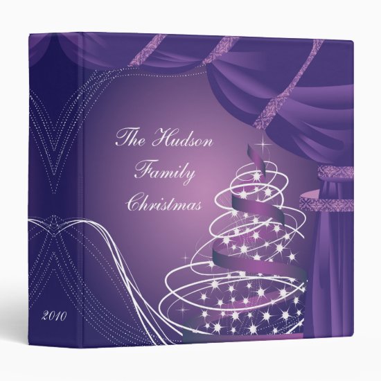 Sparkle Purple Christmas Tree Album Binder