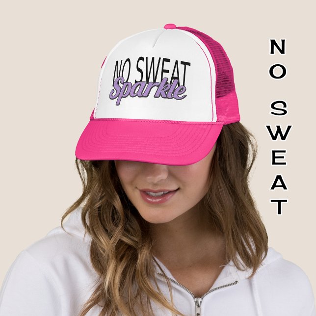 Sparkle quote purple glitter effect text trucker hat (Creator Uploaded)