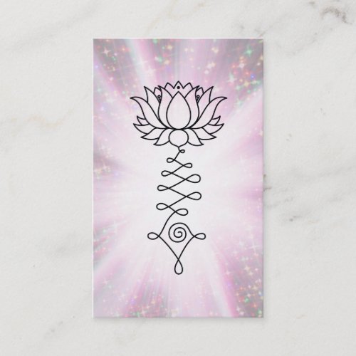  Sparkle Rays Reiki Energy Healing Lotus Business Card