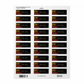 Sparkle Red & Gold Feather Mask Address Labels (Full Sheet)