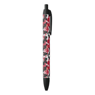 Sparkle Red White Black Camouflage Camo Lovers Pen