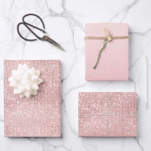 Sparkle Rose Gold Glam  Wrapping Paper Sheets