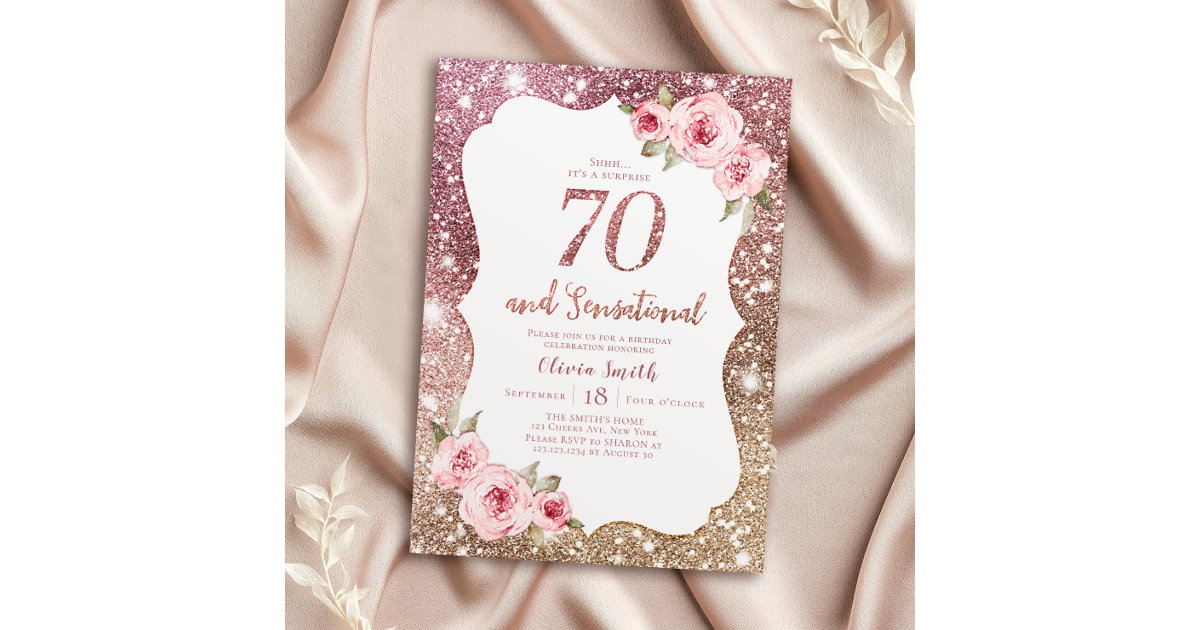 Personalized 70th Birthday Design Birthday Tissue Paper — Potter's Printing