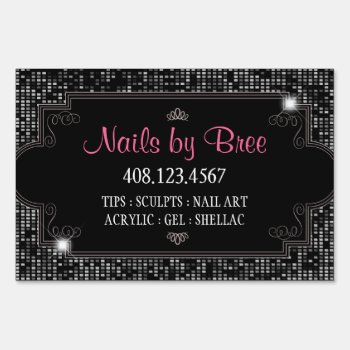 Sparkle & Shine Black : Yard Sign by luckygirl12776 at Zazzle