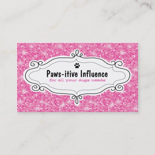 Customizable Sparkle &amp; Shine Dog Walking : Business Cards