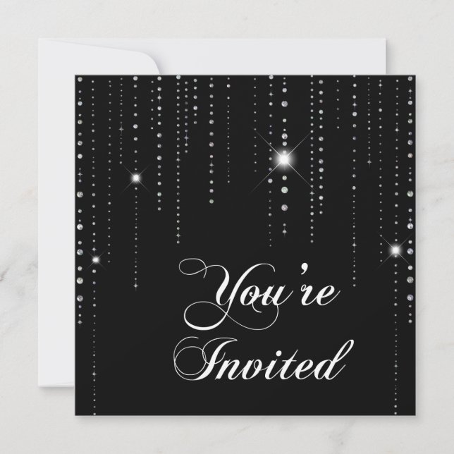 Sparkle & Shine Faux Sequin : Invitation (Front)