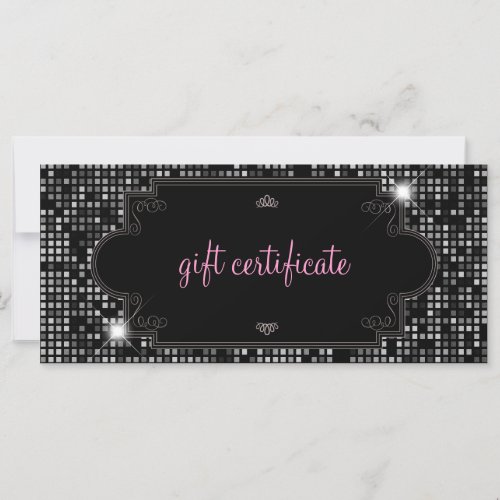 Sparkle  Shine Gift Certificate  Rack Card