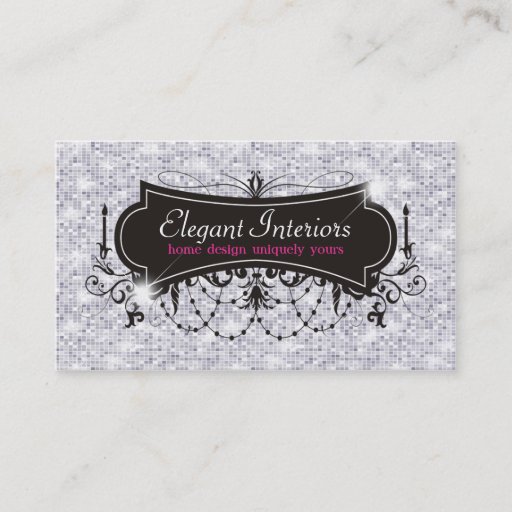 Customizable Sparkle &amp; Shine Interior Designer : Business Card