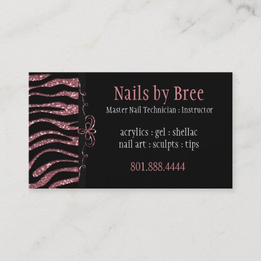 Customizable Sparkle &amp; Shine Zebra : Business Card