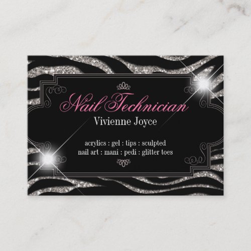 Sparkle &amp; Shine Zebra : Business Cards