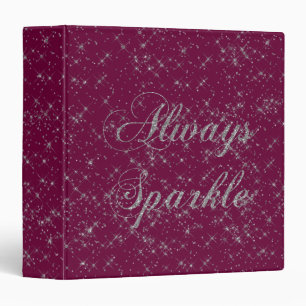 Sparkle Silver Glitter Binder