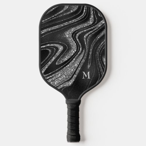 Sparkle Silver Glitter  Pickleball Paddle