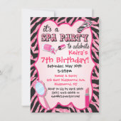 Sparkle Spa Birthday Party Invitations (Front)
