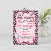 Sparkle Spa Birthday Party Invitations (Standing Front)