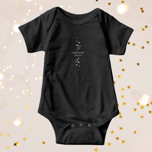 Sparkle Sparkle Little Star Black Starlight Baby Bodysuit