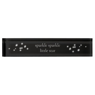 Sparkle Sparkle Little Star Black Starlight Desk Name Plate