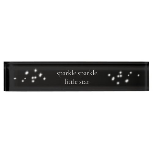 Sparkle Sparkle Little Star Black Starlight Desk Name Plate