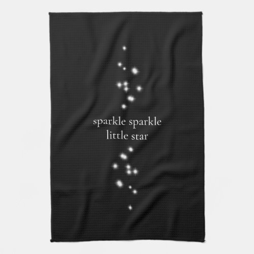 Sparkle Sparkle Little Star Black Starlight Kitchen Towel