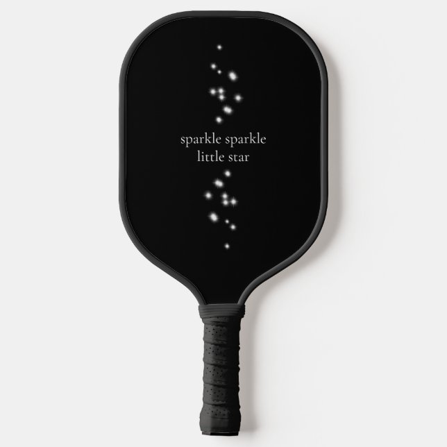 Sparkle Sparkle Little Star Black Starlight Pickleball Paddle (Back)