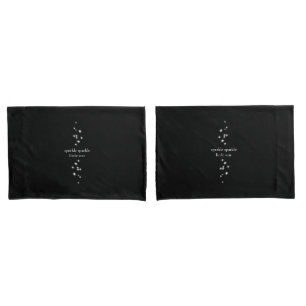 Sparkle Sparkle Little Star Black Starlight Pillow Case