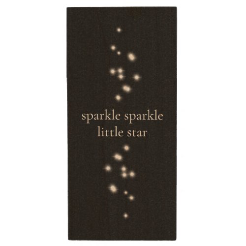 Sparkle Sparkle Little Star Black Starlight Wood Flash Drive