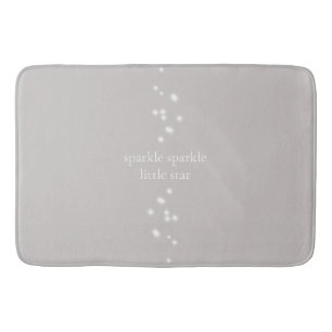 Sparkle Sparkle Little Star Silver Gray Starlight Bath Mat