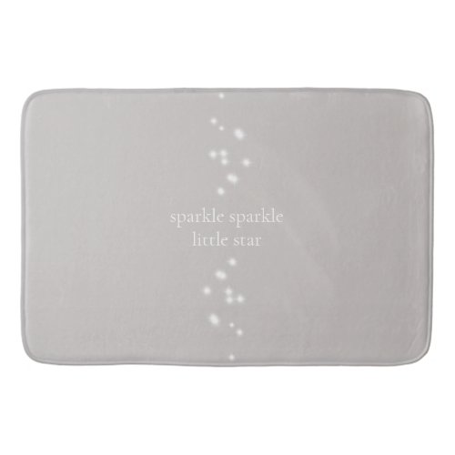 Sparkle Sparkle Little Star Silver Gray Starlight Bath Mat