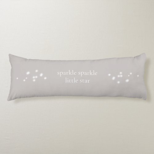 Sparkle Sparkle Little Star Silver Gray Starlight Body Pillow