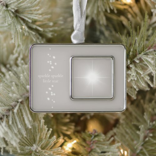 Sparkle Sparkle Little Star Silver Gray Starlight  Christmas Ornament