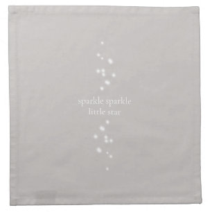 Sparkle Sparkle Little Star Silver Gray Starlight Cloth Napkin