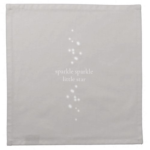Sparkle Sparkle Little Star Silver Gray Starlight Cloth Napkin