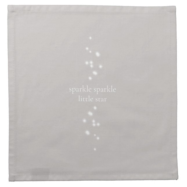 Sparkle Sparkle Little Star Silver Gray Starlight Cloth Napkin (Front)