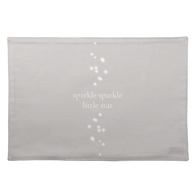 Sparkle Sparkle Little Star Silver Gray Starlight Cloth Placemat (Front)