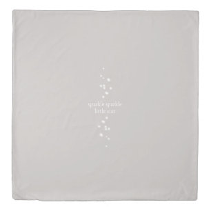 Sparkle Sparkle Little Star Silver Gray Starlight Duvet Cover