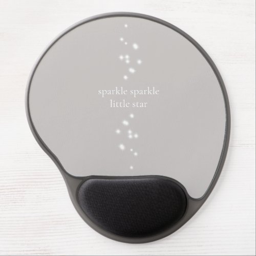 Sparkle Sparkle Little Star Silver Gray Starlight Gel Mouse Pad
