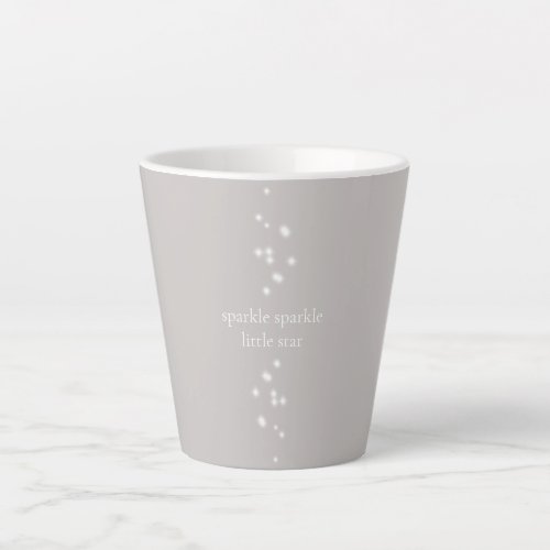 Sparkle Sparkle Little Star Silver Gray Starlight Latte Mug