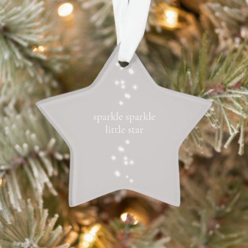 Sparkle Sparkle Little Star Silver Gray Starlight Ornament