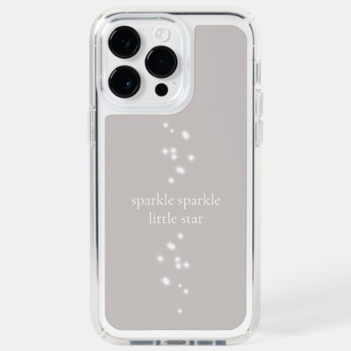 Sparkle Sparkle Little Star Silver Gray Starlight Speck iPhone 14 Pro Max Case