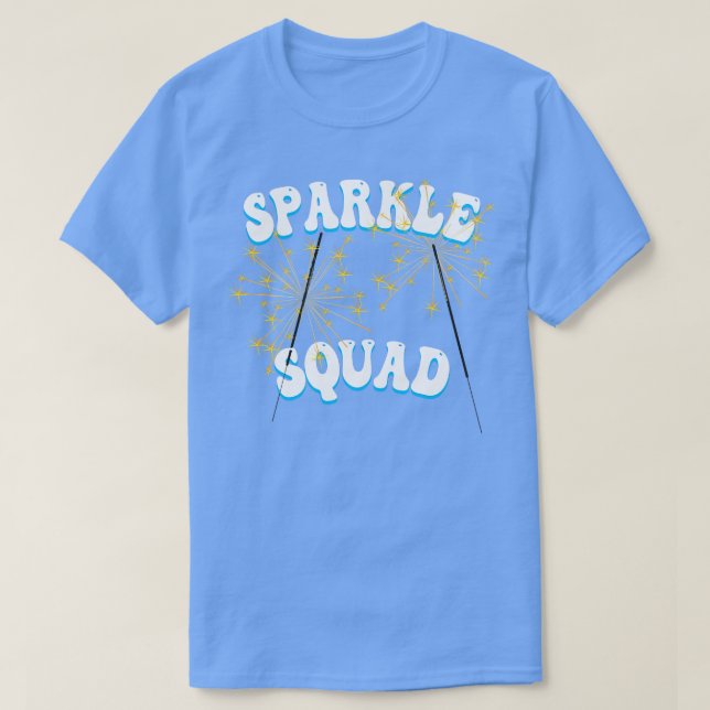 Sparkle Squad 4th of July USA US Independence Day  T-Shirt (Design Front)