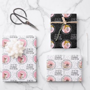 Sparkle The Tiny Chi Custom 2 Photo Pet Dog Wrapping Paper Sheets